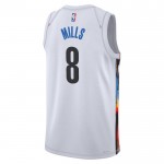 Maillot NBA Brooklyn Nets Patty Mills 8 Nike 2022-23 City Edition Blanc Swingman - Homme